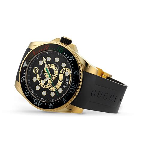 gucci men's dive watch|Gucci dive watch 45mm snake.